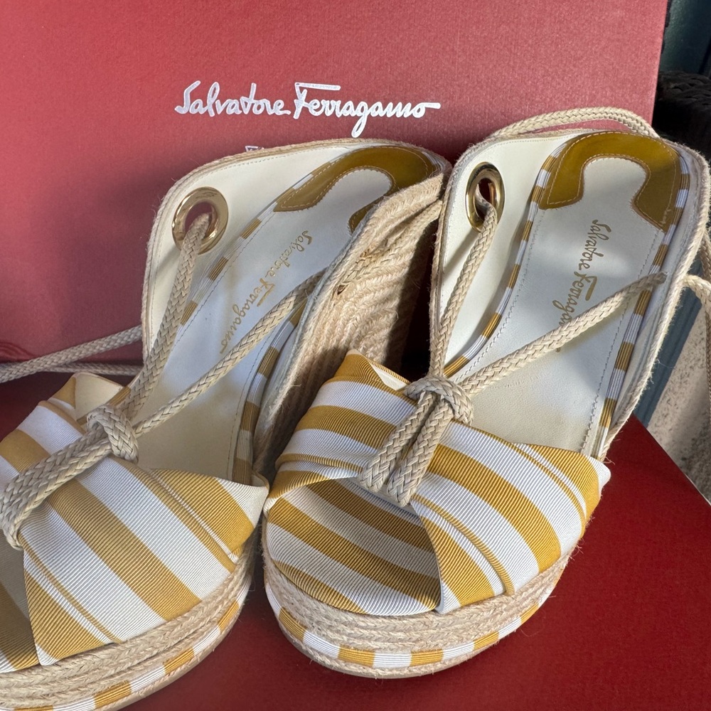 Ferragamo Espadrilles Wedge Sandals - Picture 5 of 12